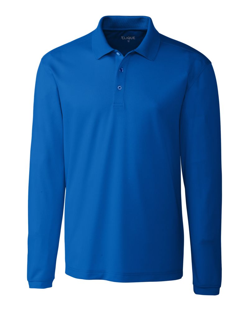 Clique® Ice Pique Mens Long Sleeve Tech Polo