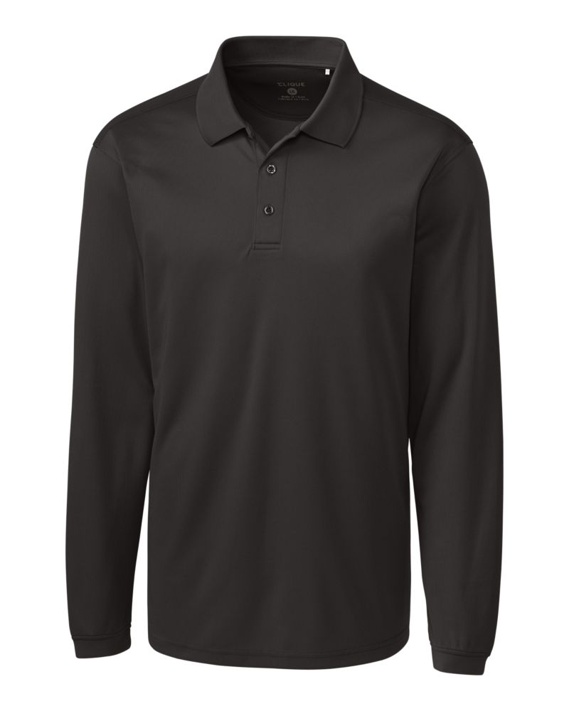 Clique® Ice Pique Mens Long Sleeve Tech Polo