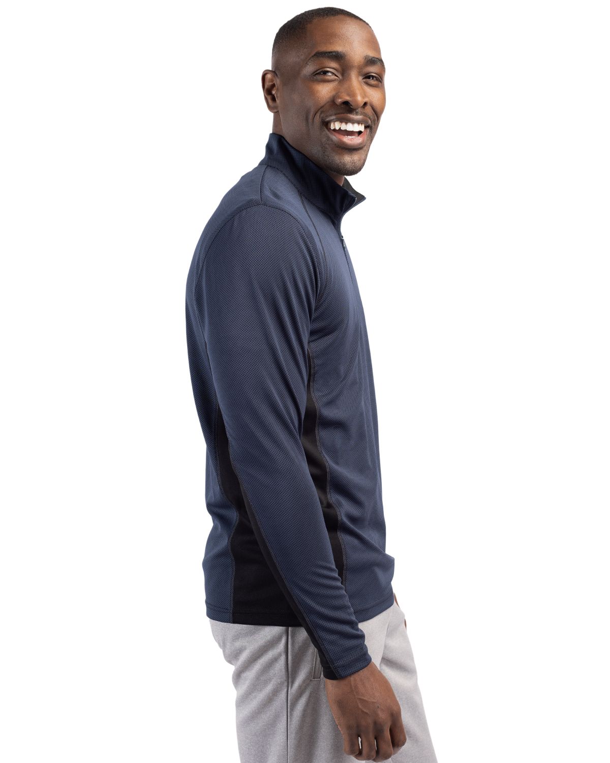 Clique® Ice Pique Colorblock Mens Half Zip Tech Pull Over