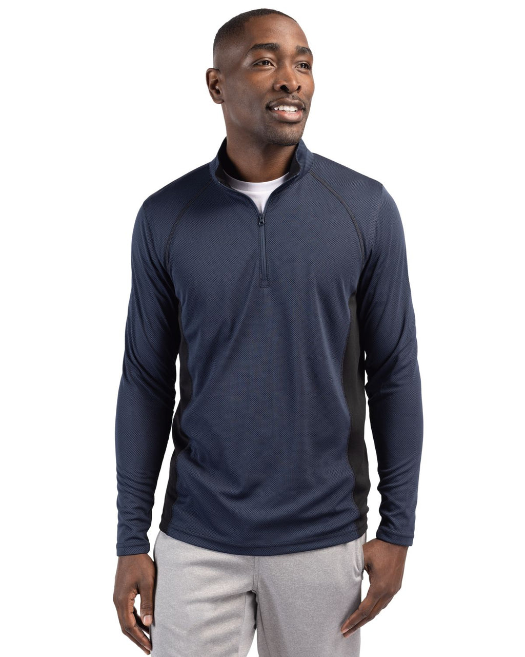 Clique® Ice Pique Colorblock Mens Half Zip Tech Pull Over