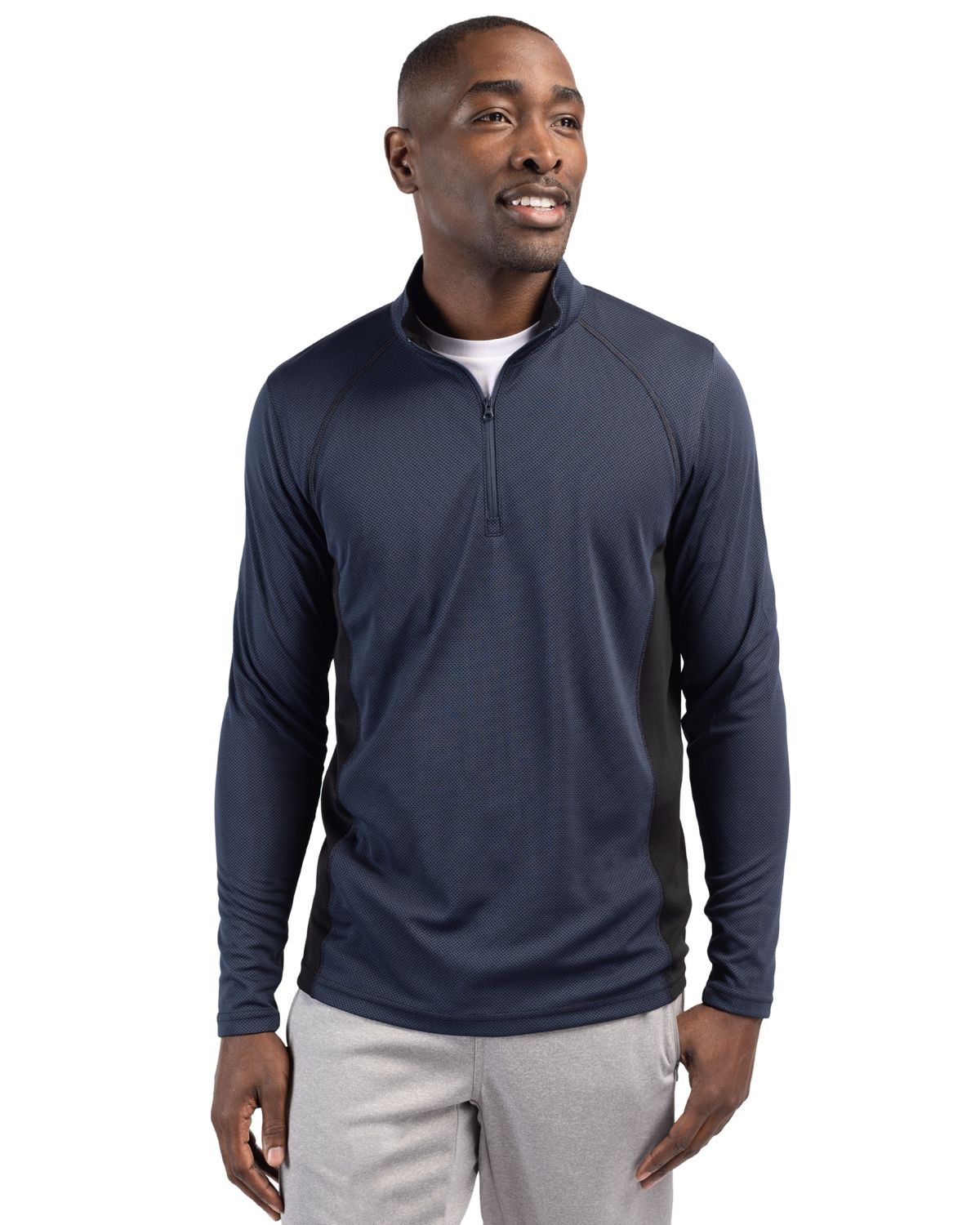 Clique® Ice Pique Colorblock Mens Half Zip Tech Pull Over
