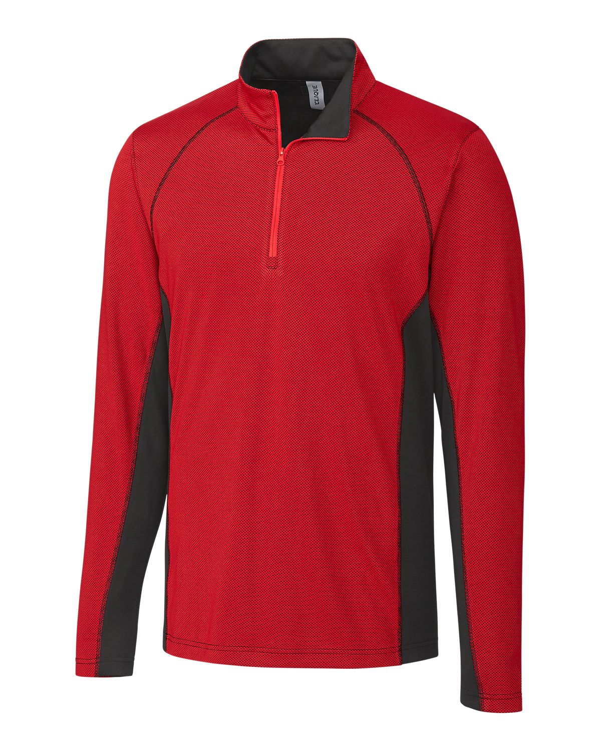 Clique® Ice Pique Colorblock Mens Half Zip Tech Pull Over