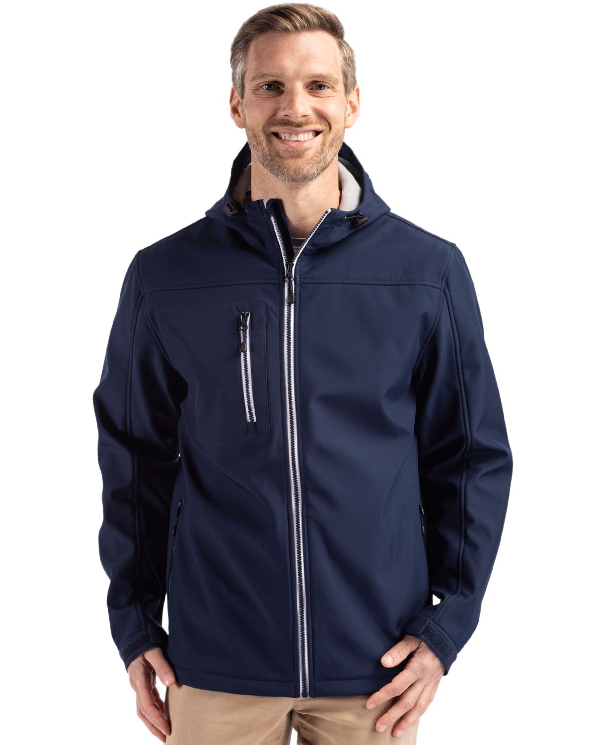Clique® Telemark Eco Stretch Softshell Full Zip Mens Hooded Jacket