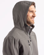 Clique® Telemark Eco Stretch Softshell Full Zip Mens Hooded Jacket