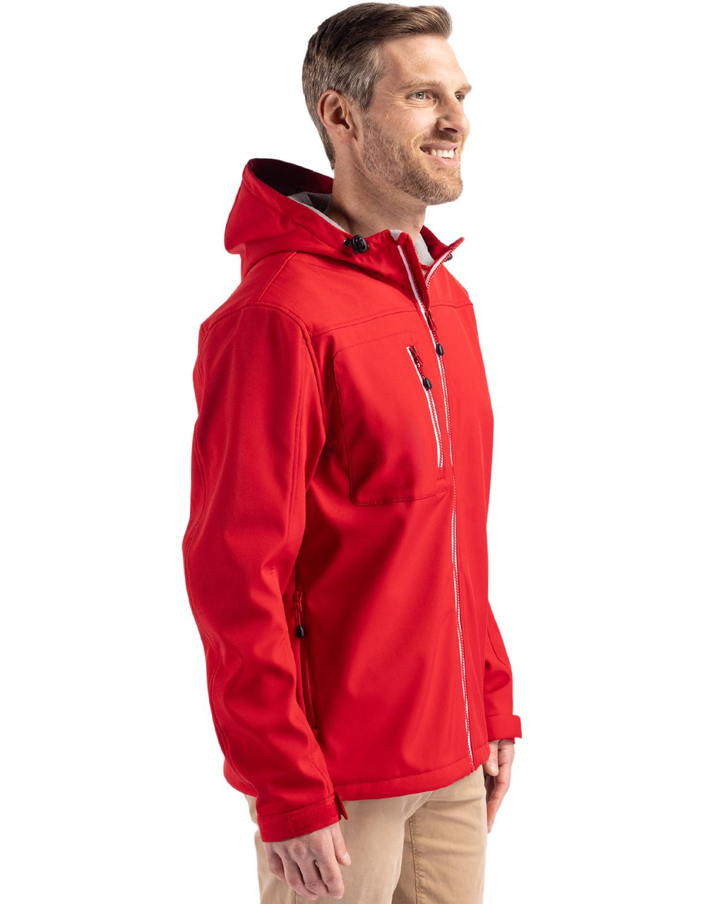 Clique® Telemark Eco Stretch Softshell Full Zip Mens Hooded Jacket