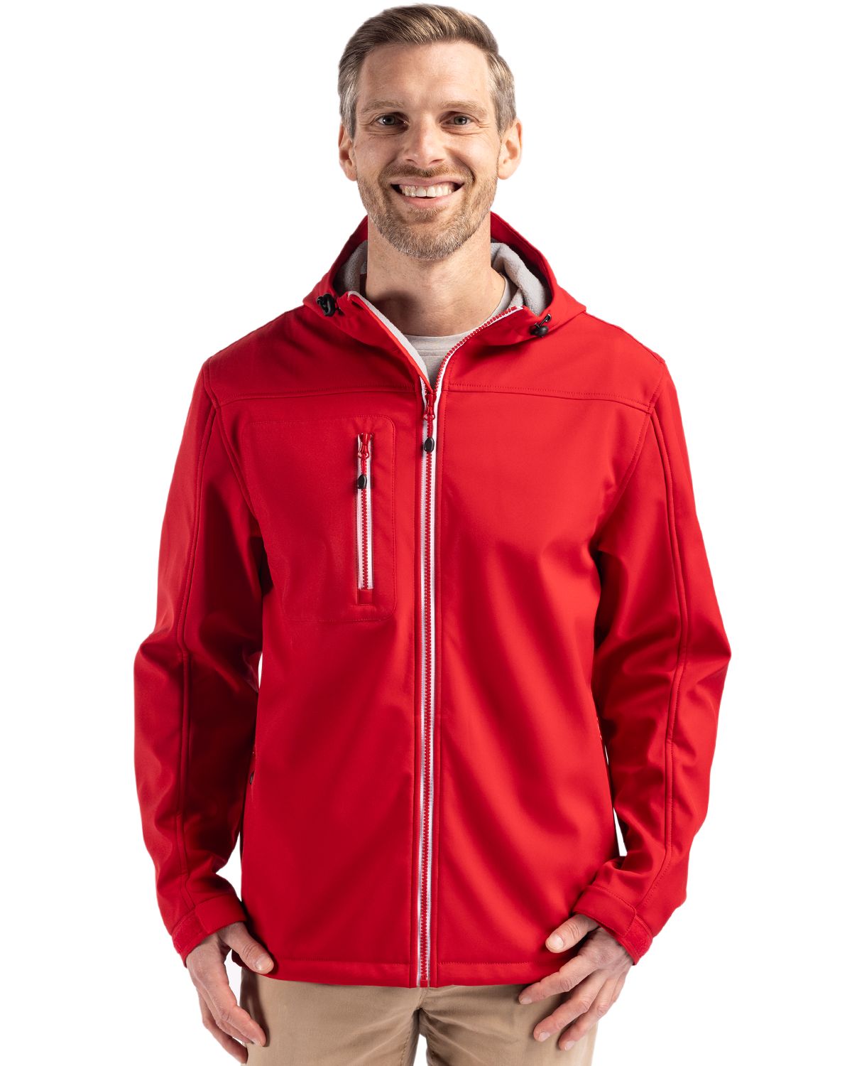 Clique® Telemark Eco Stretch Softshell Full Zip Mens Hooded Jacket