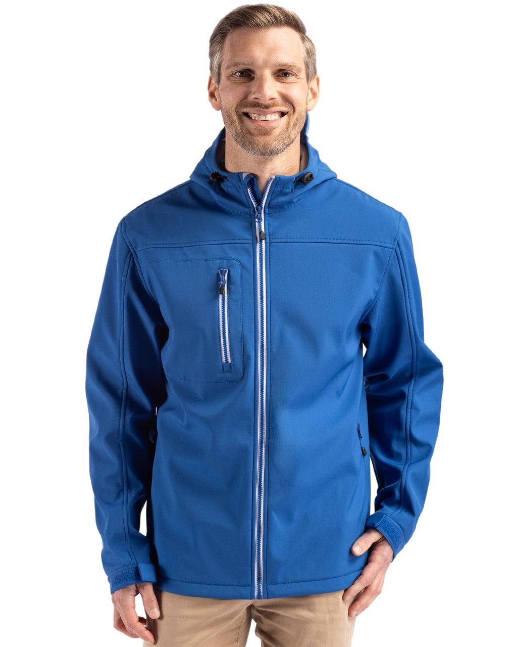 Clique® Telemark Eco Stretch Softshell Full Zip Mens Hooded Jacket