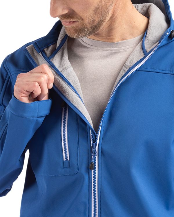 Clique® Telemark Eco Stretch Softshell Full Zip Mens Hooded Jacket