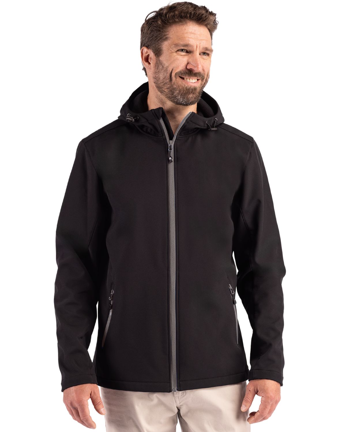 Clique® Tempo Recycled Stretch Softshell Mens Hooded Jacket