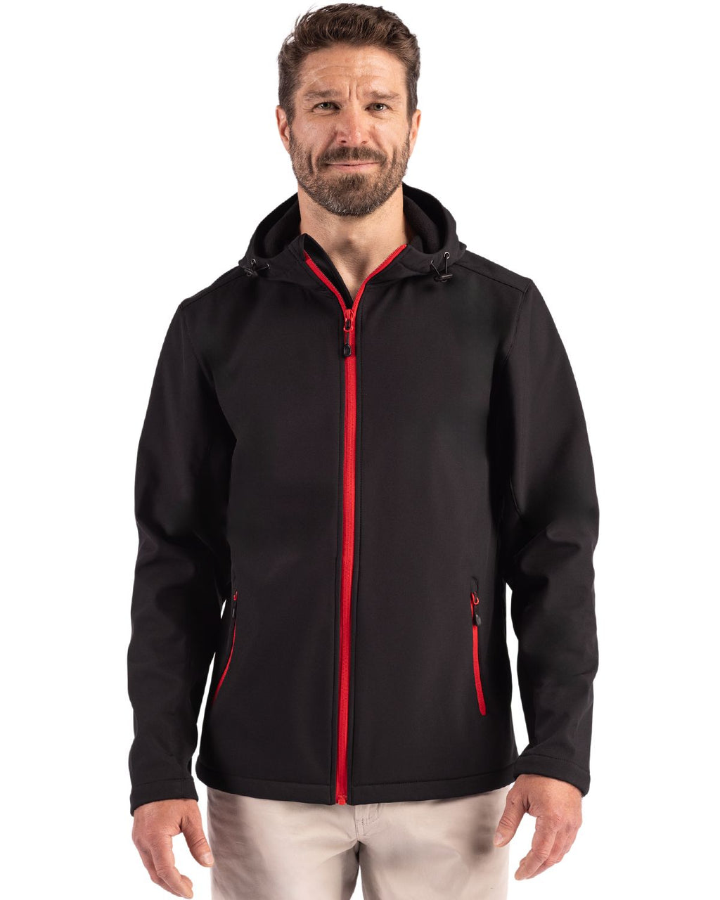 Clique® Tempo Recycled Stretch Softshell Mens Hooded Jacket