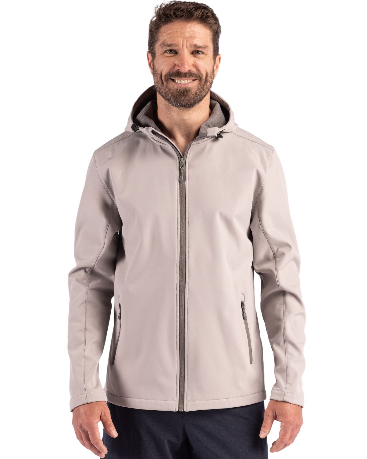Clique® Tempo Recycled Stretch Softshell Mens Hooded Jacket