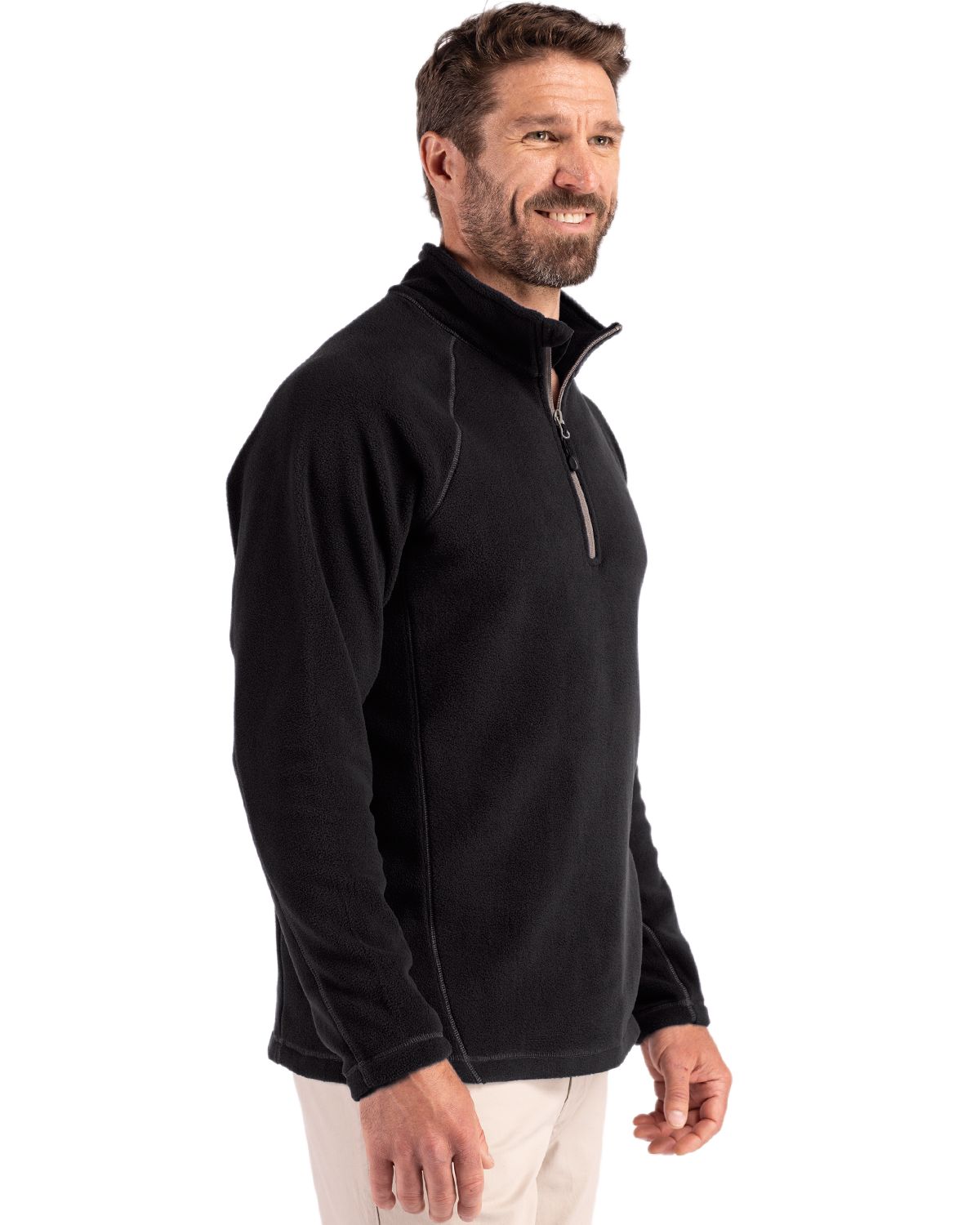 Clique® Powder Recycled Fleece Mens Quarter Zip Pull Over