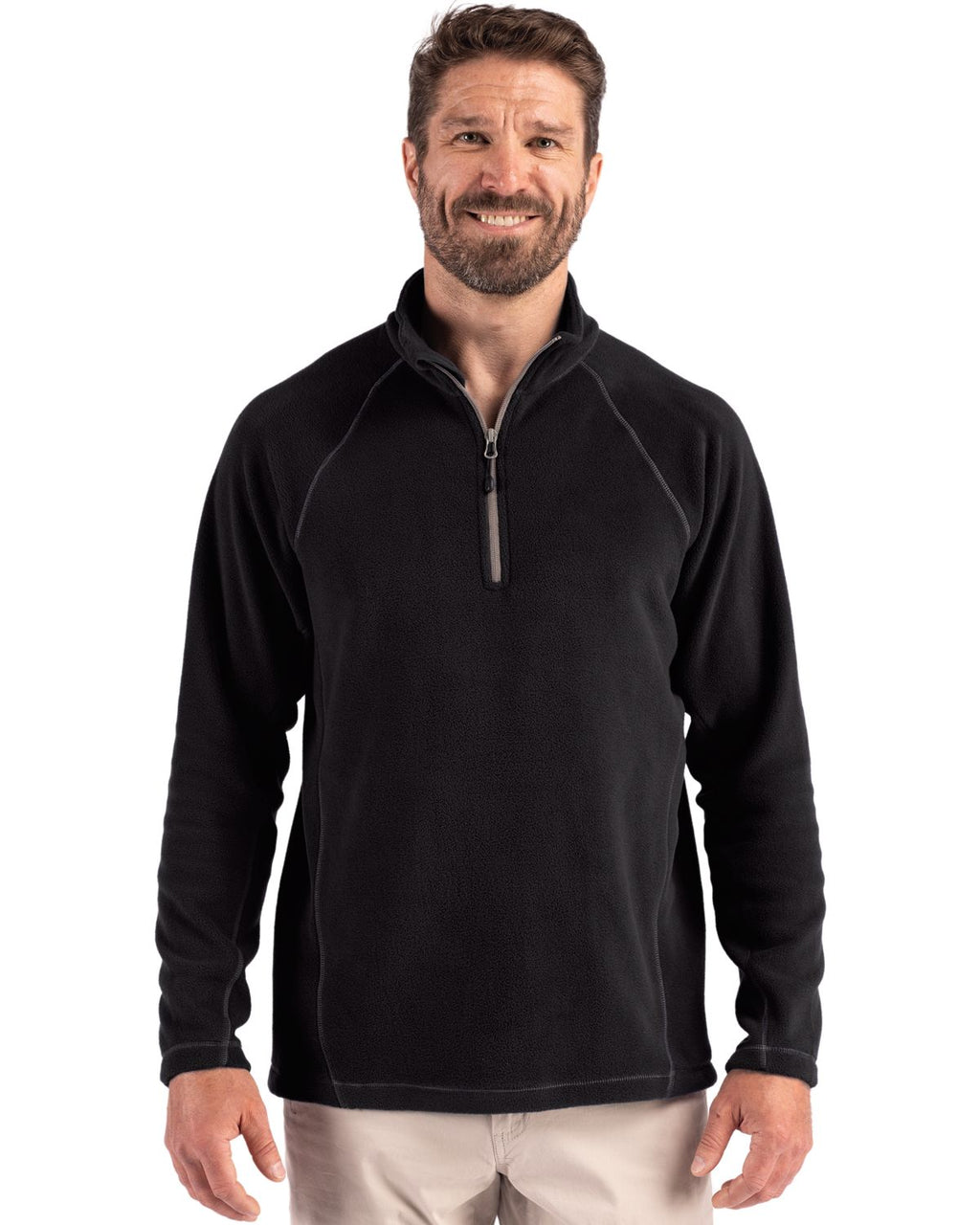 Clique® Powder Recycled Fleece Mens Quarter Zip Pull Over