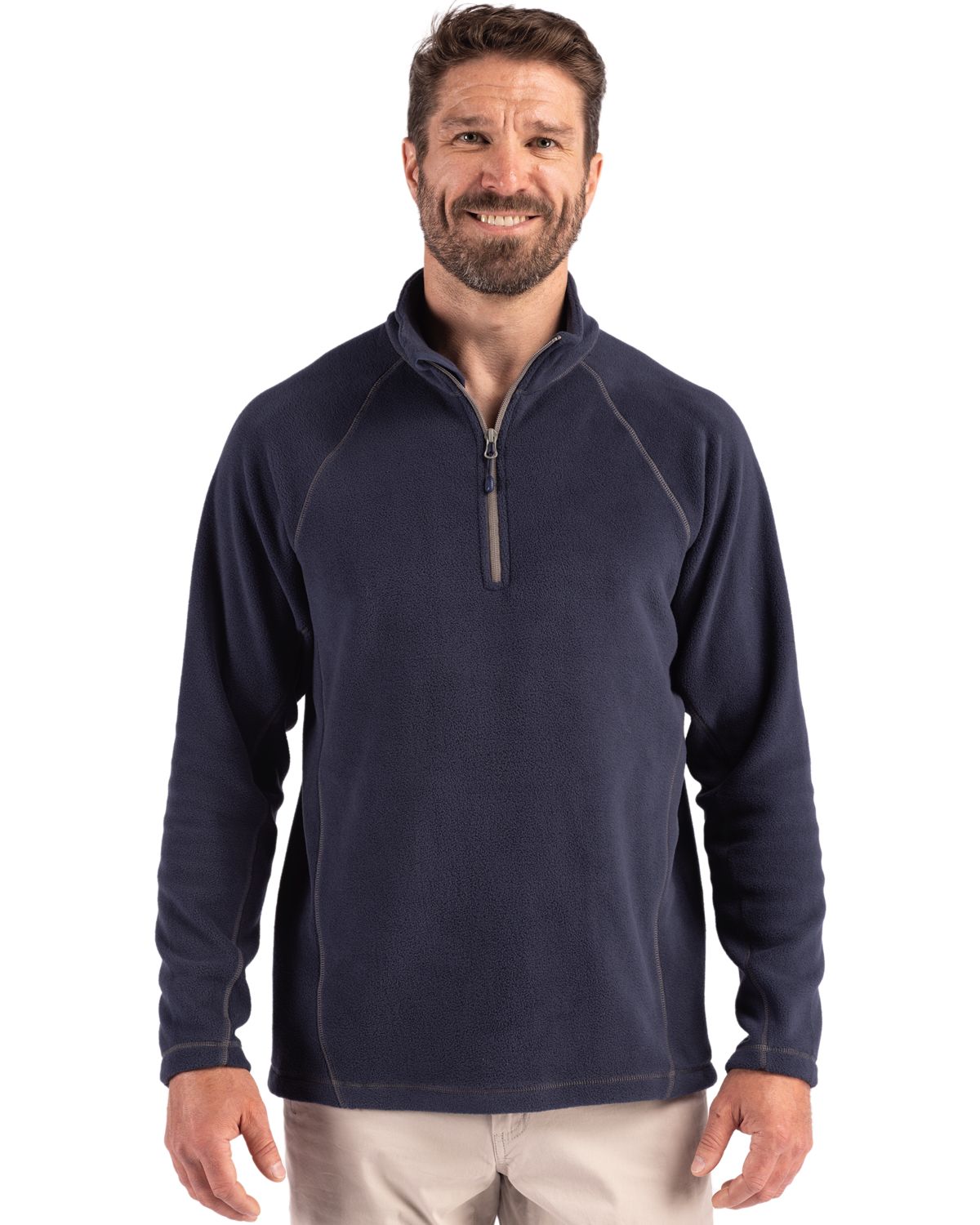 Clique® Powder Recycled Fleece Mens Quarter Zip Pull Over