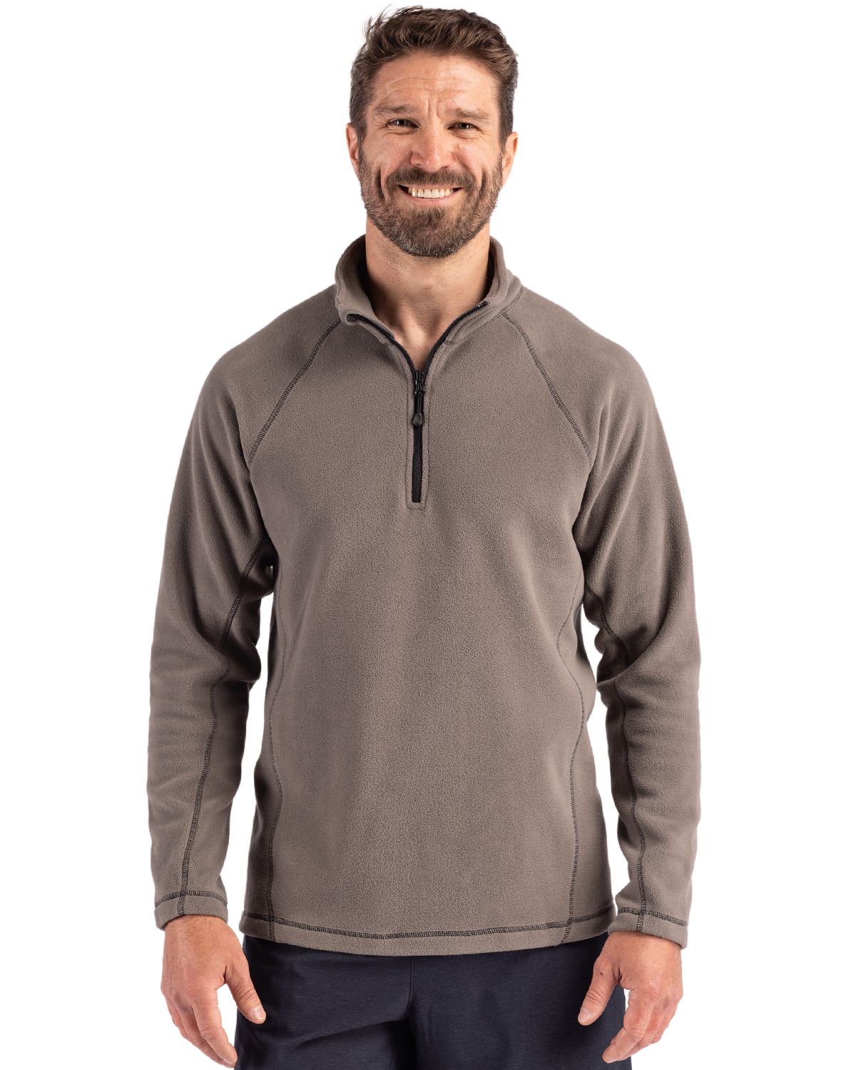 Clique® Powder Recycled Fleece Mens Quarter Zip Pull Over
