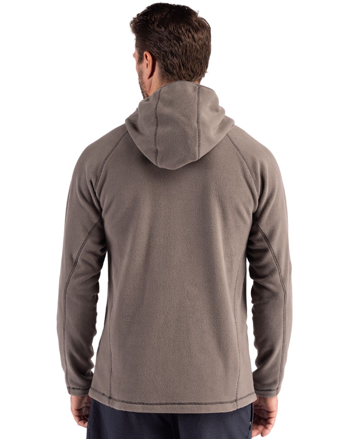 Clique® Powder Recycled Fleece Mens Half Zip Hooded Pull Over
