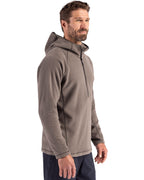Clique® Powder Recycled Fleece Mens Half Zip Hooded Pull Over
