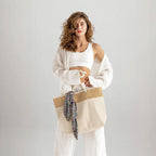 Fancy Canvas Rope Tote