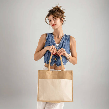 Large Easy-Print Jute Bag