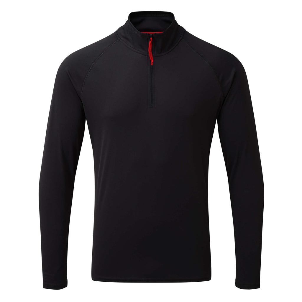 Gill Men's UV Tec Long Sleeve Zip Tee - Black