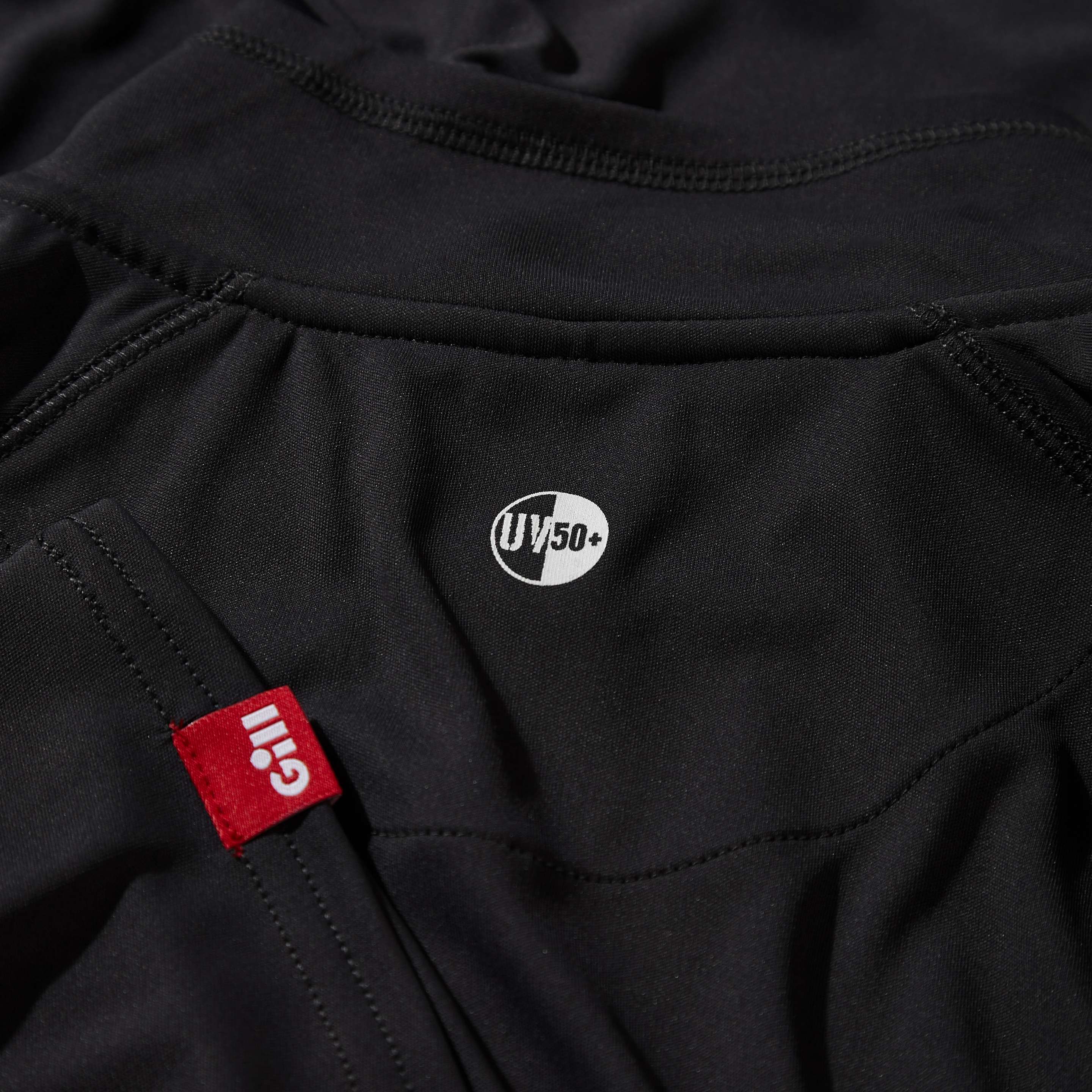 Gill Men's UV Tec Long Sleeve Zip Tee collar