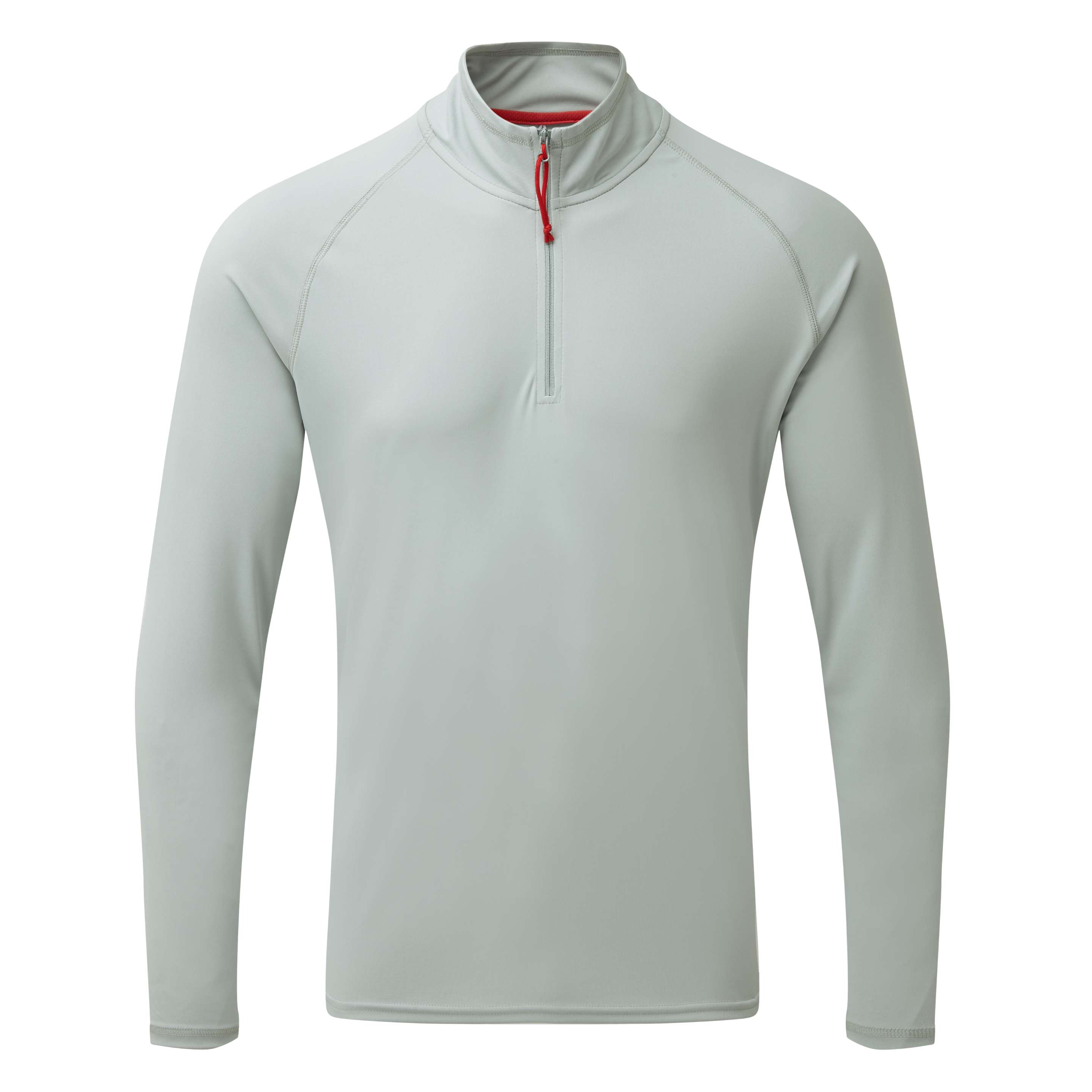 Gill Men's UV Tec Long Sleeve Zip Tee - Medium Gray
