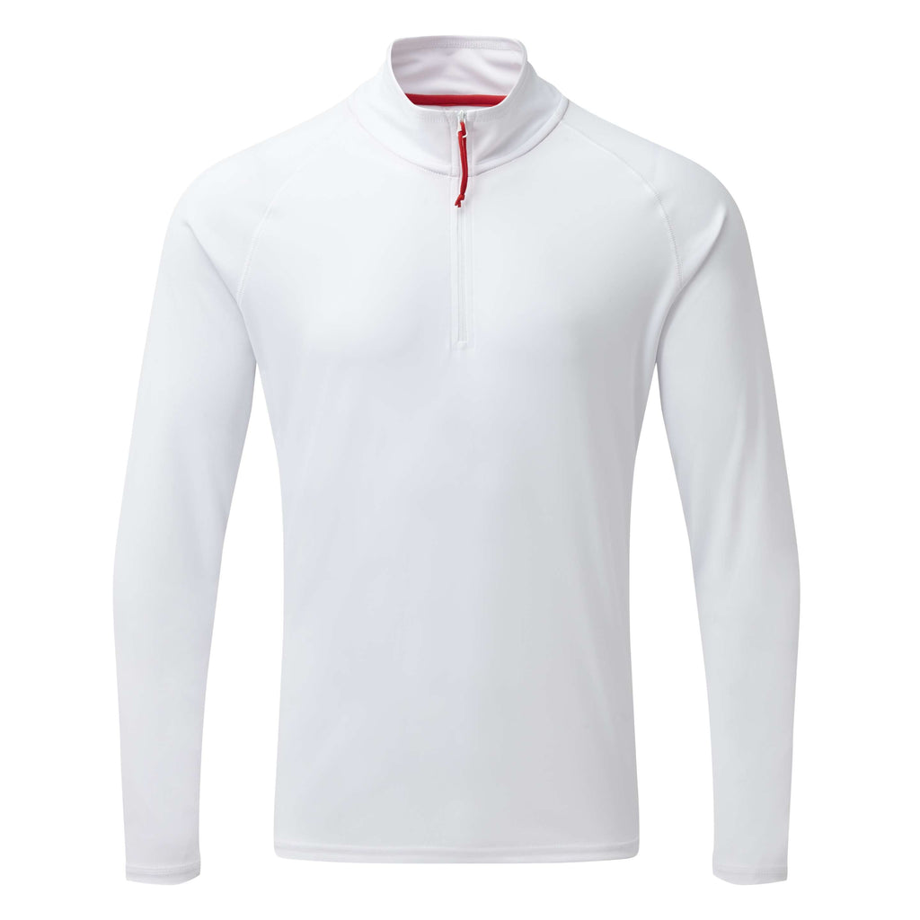 Gill Men's UV Tec Long Sleeve Zip Tee - White