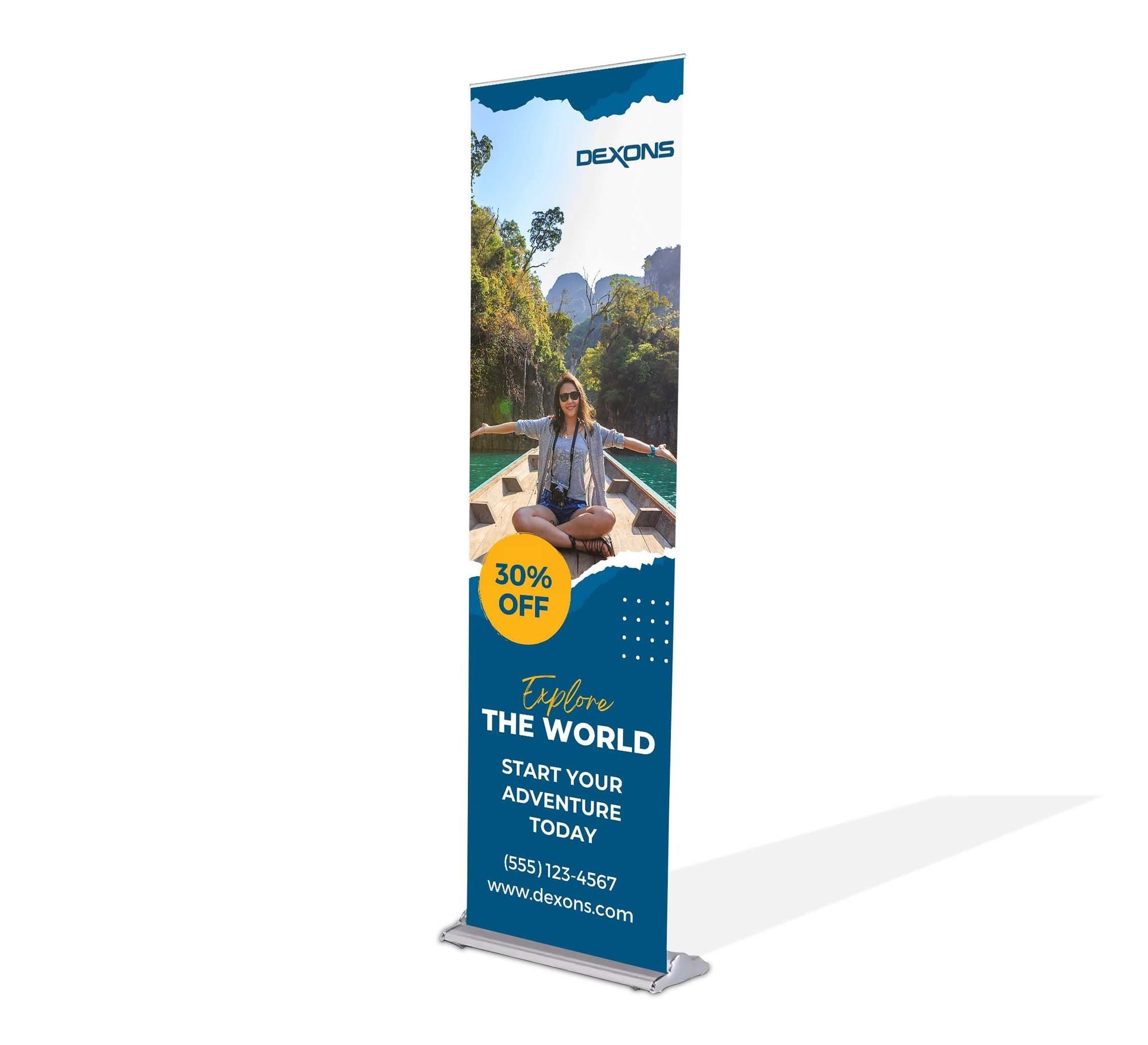 24" Retractable Banner Stand