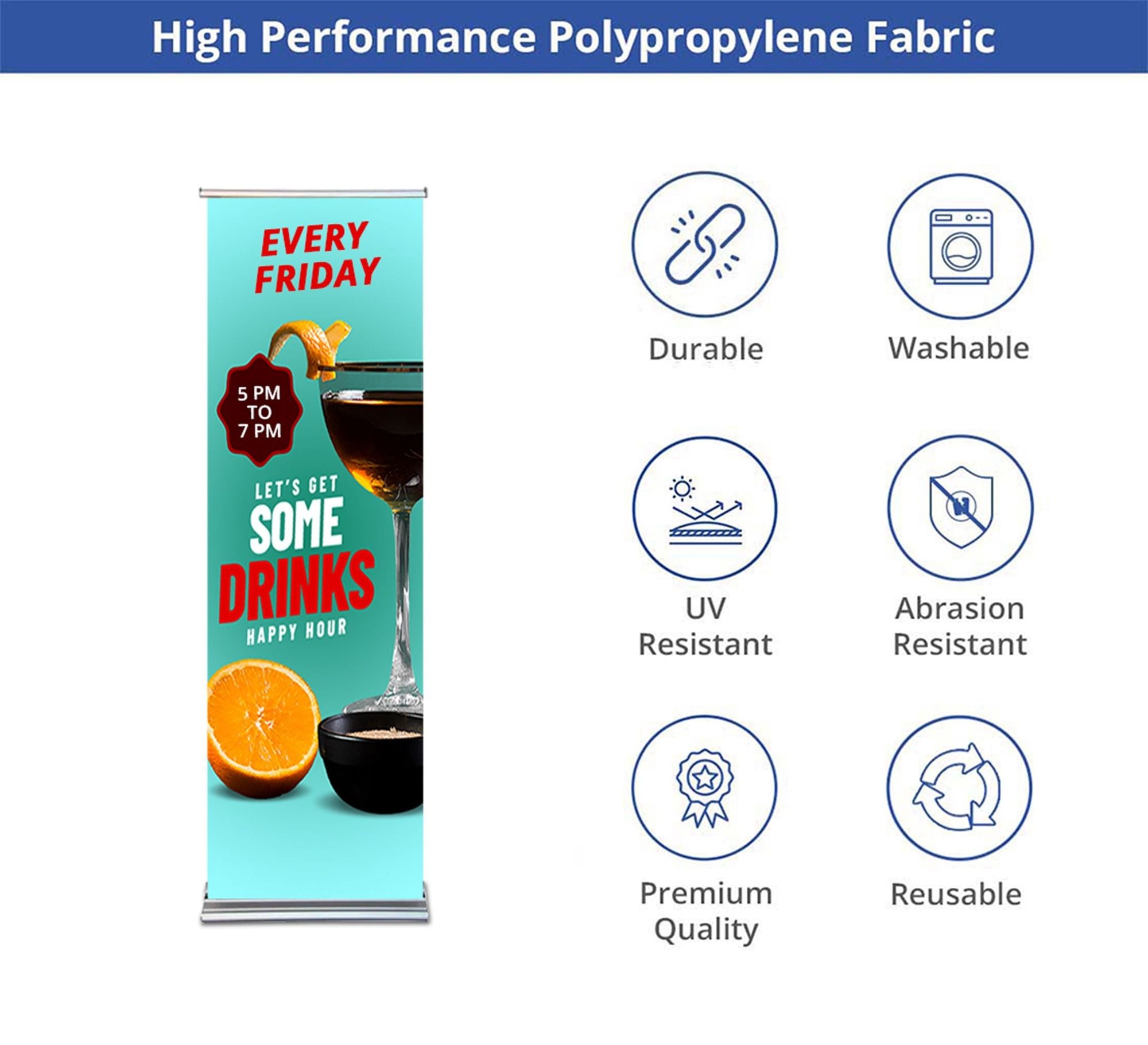 24" Retractable Banner Stand