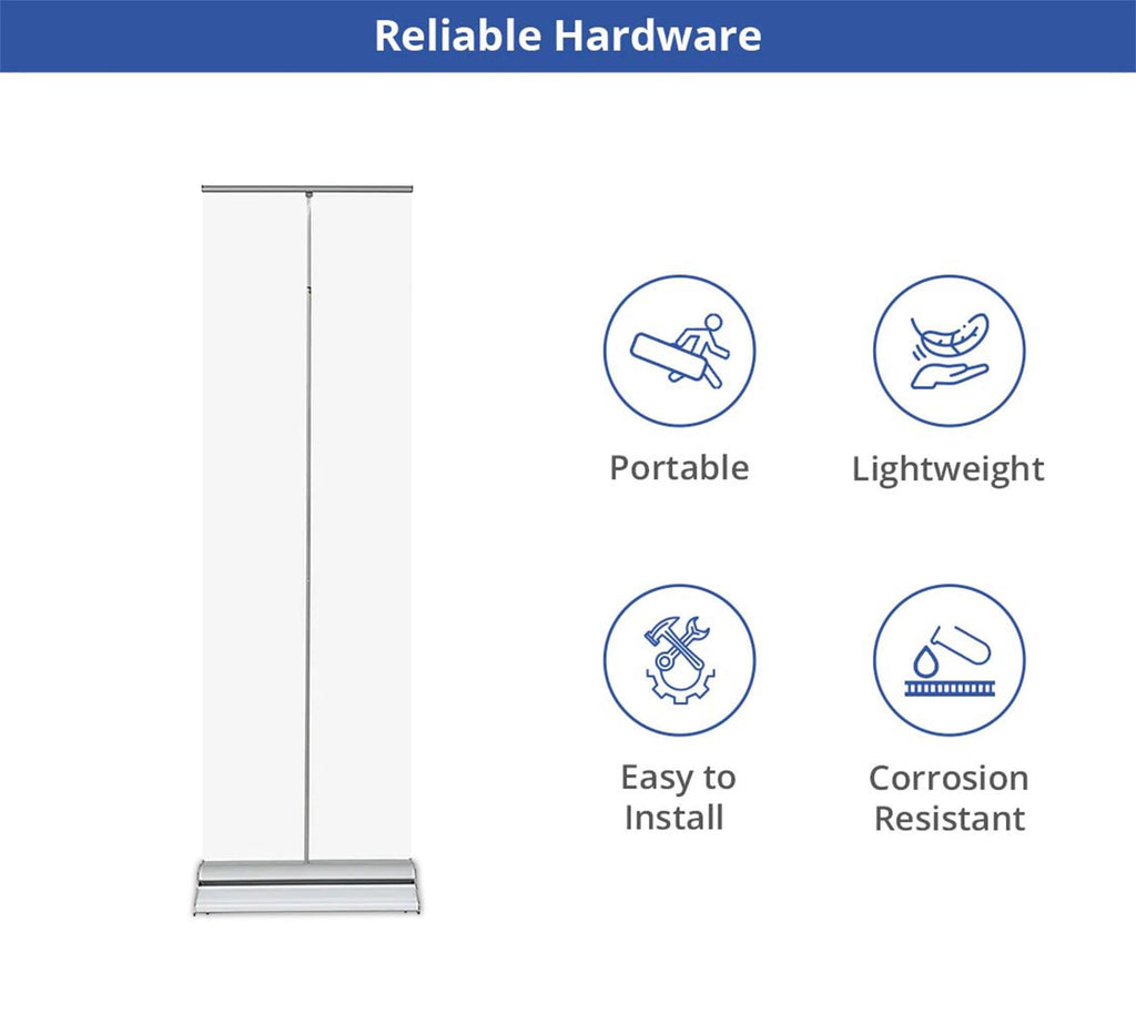 24" Retractable Banner Stand