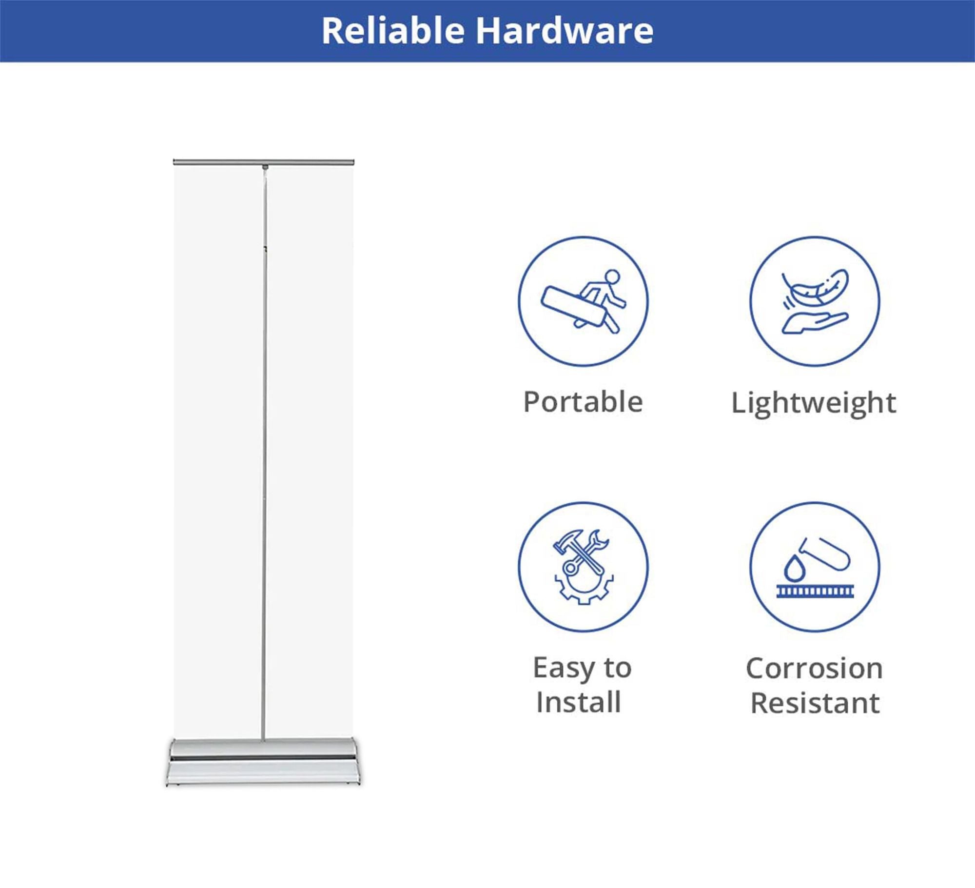 24" Retractable Banner Stand