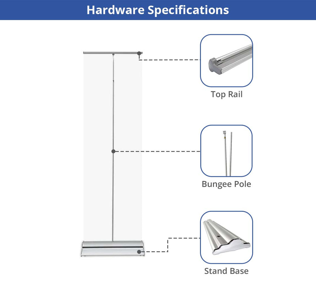 24" Retractable Banner Stand
