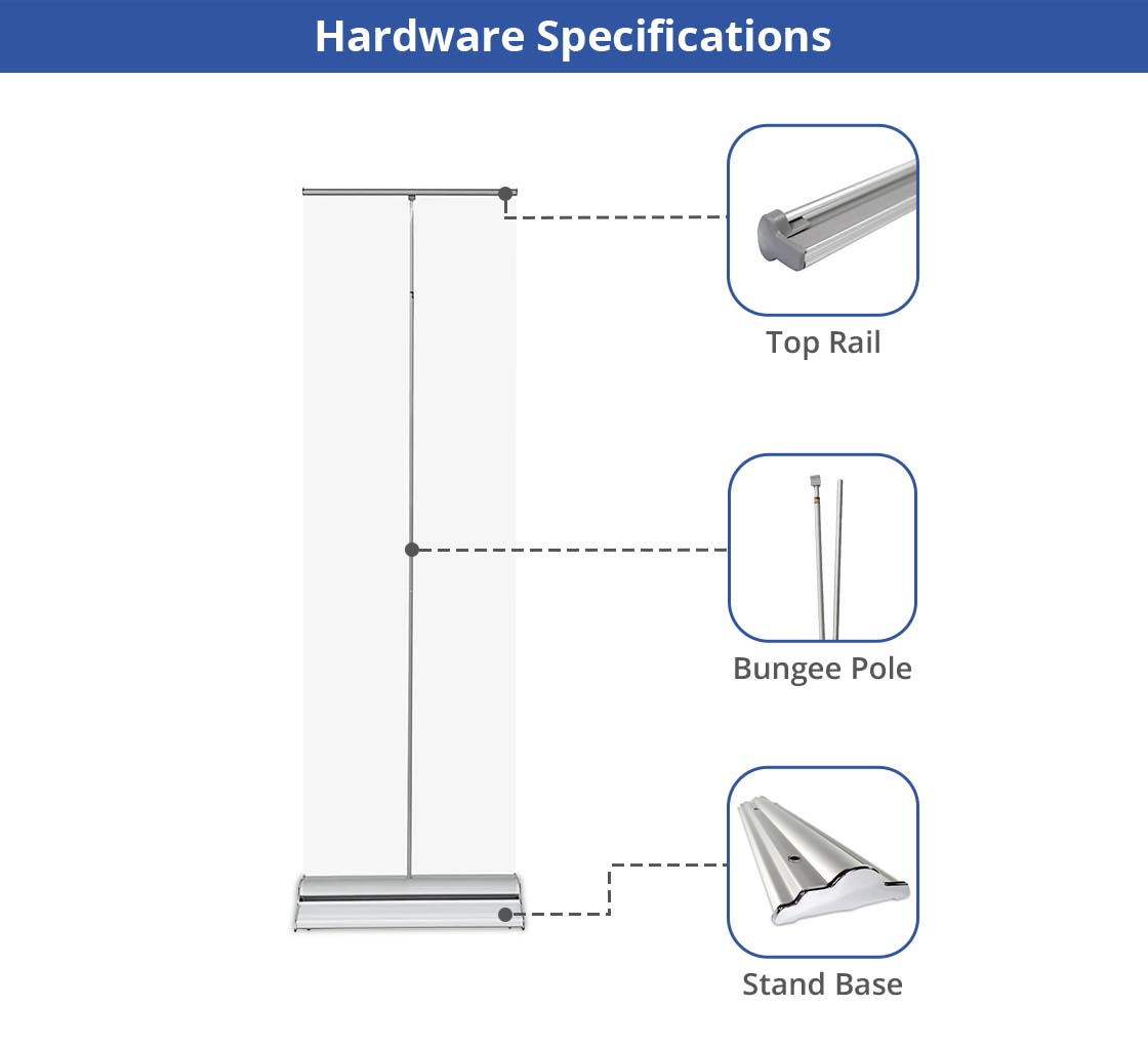 24" Retractable Banner Stand