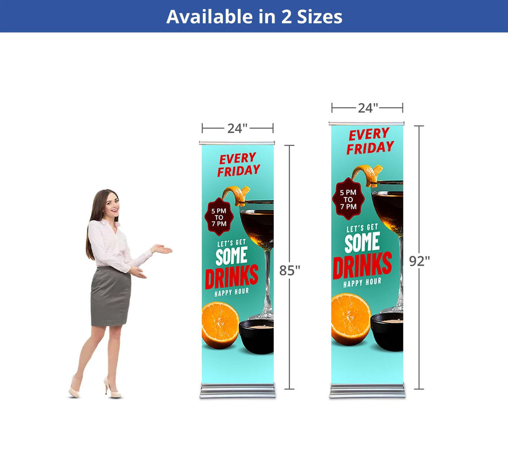 24" Retractable Banner Stand