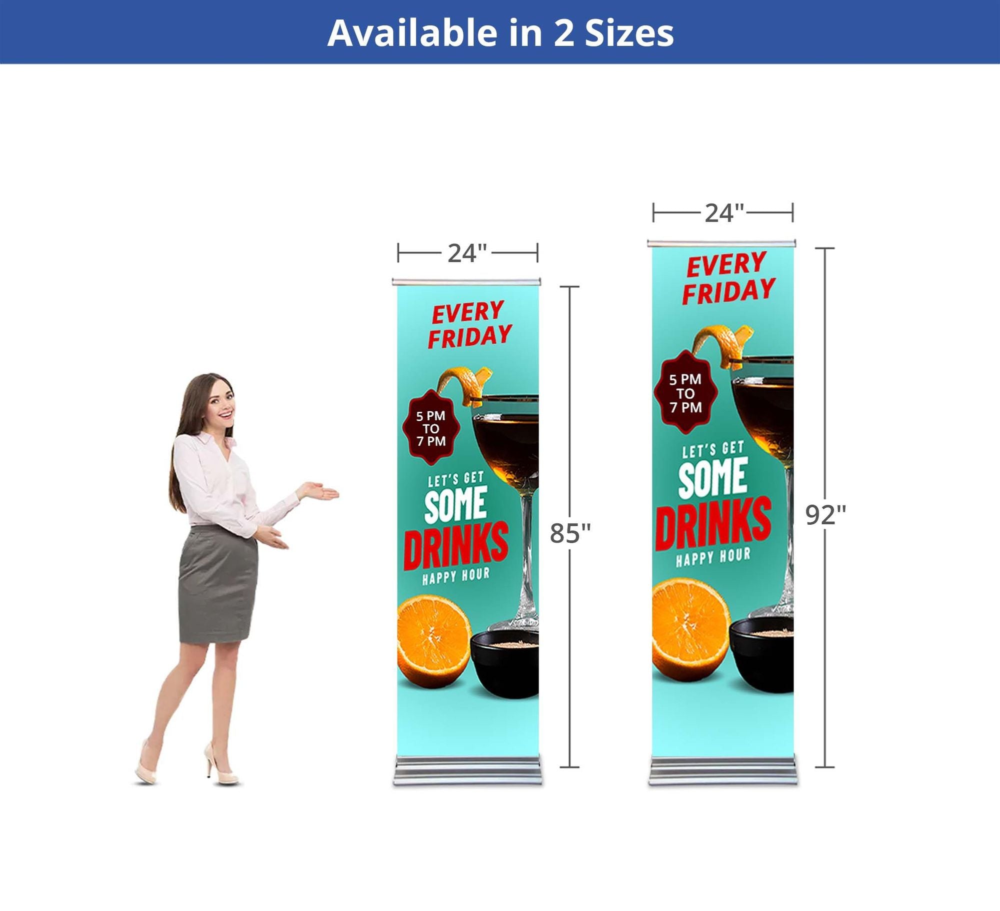 24" Retractable Banner Stand