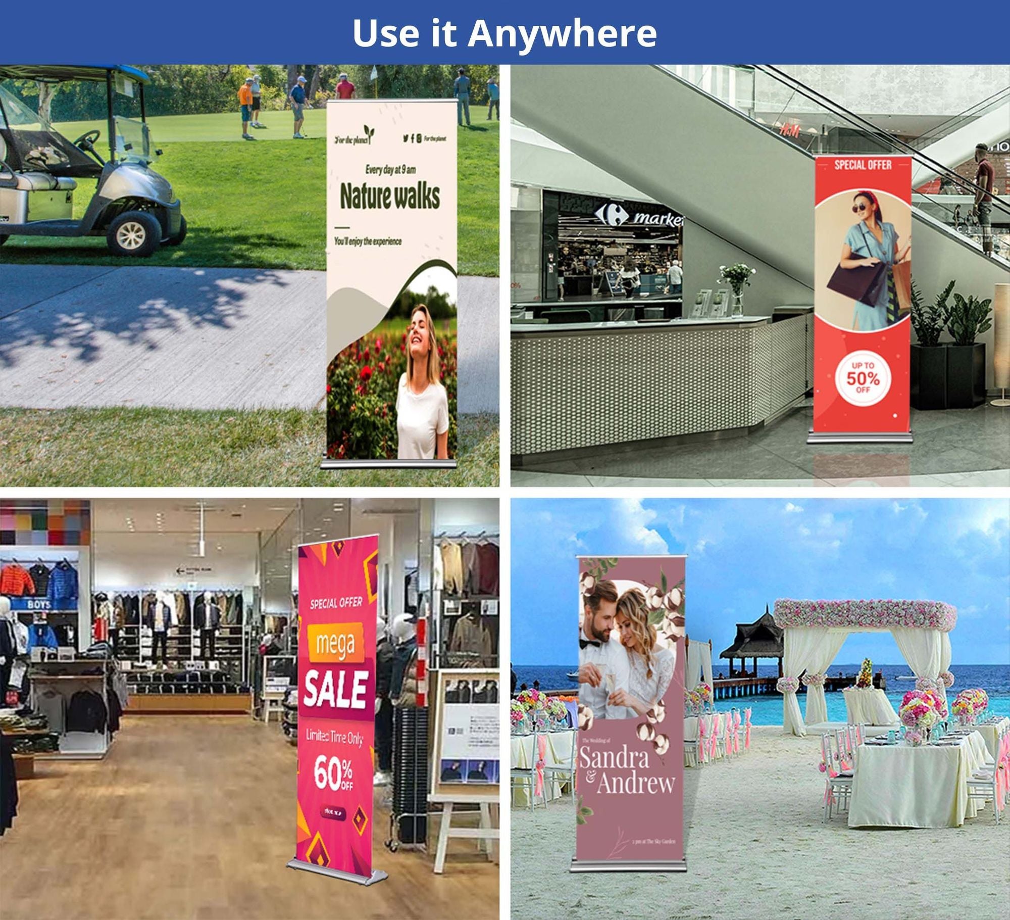 24" Retractable Banner Stand