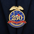 Custom America 250 Anniversary Eagle Lapel Pin with Custom Club Burgee