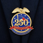 Custom America 250 Anniversary Eagle Lapel Pin with Custom Club Burgee