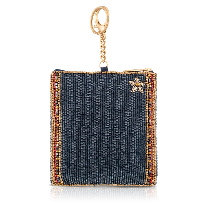 Stay Anchored Beaded Nautical Coin Purse