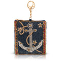 Stay Anchored Beaded Nautical Coin Purse