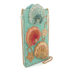 Washed Ashore Beaded Seashell Crossbody Phone Bag