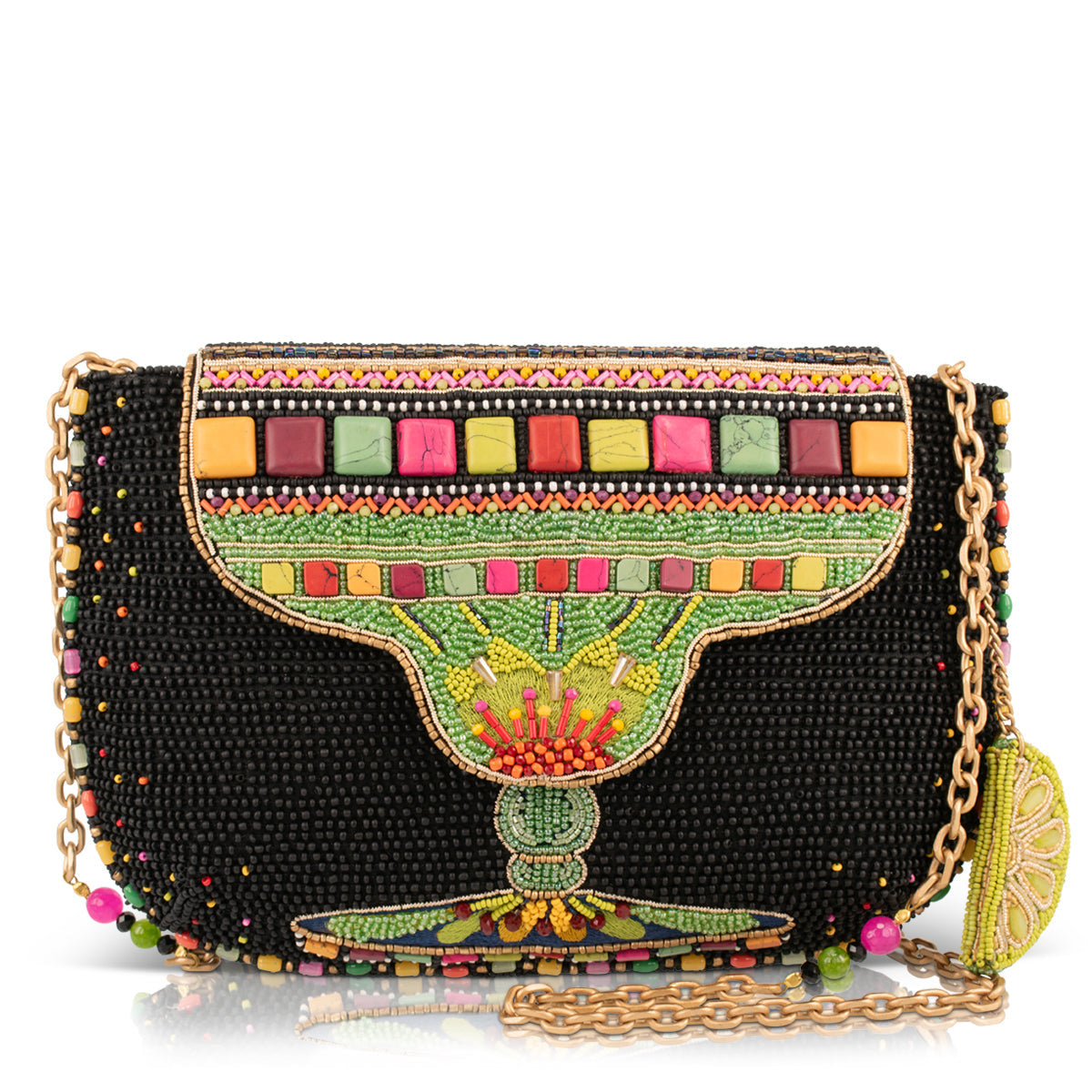 Margarita Mood Beaded Drink Crossbody Handbag