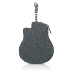Stars & Strings Beaded Denim Blue Guitar Coin Purse