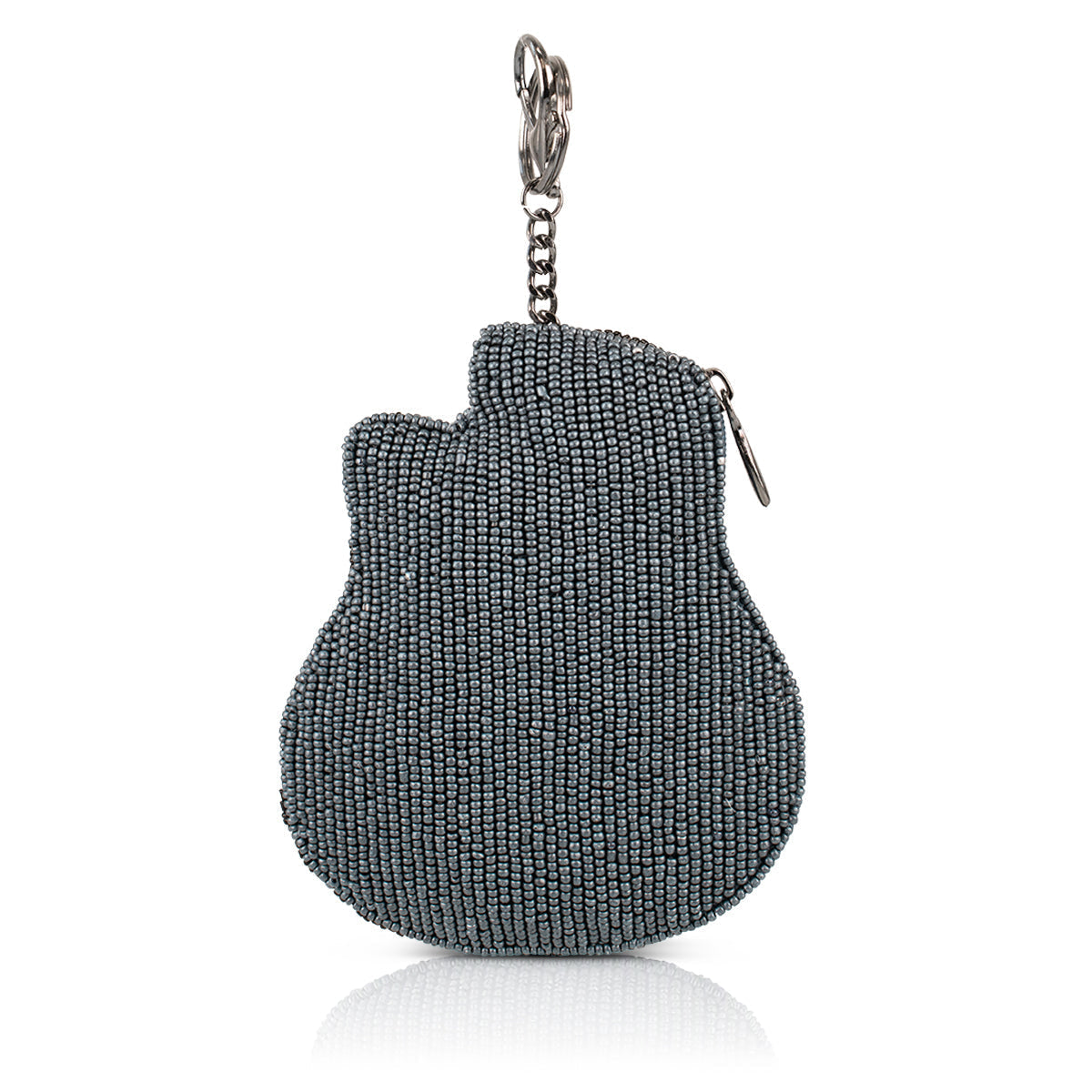 Stars & Strings Beaded Denim Blue Guitar Coin Purse