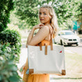ShoreBags Carmel Boxy Canvas and Leather Tote - 3128