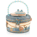 Shipshape Top Handle Beaded Nautical Vacation Handbag