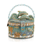 Crystal Dolphin Top Handle Handbag