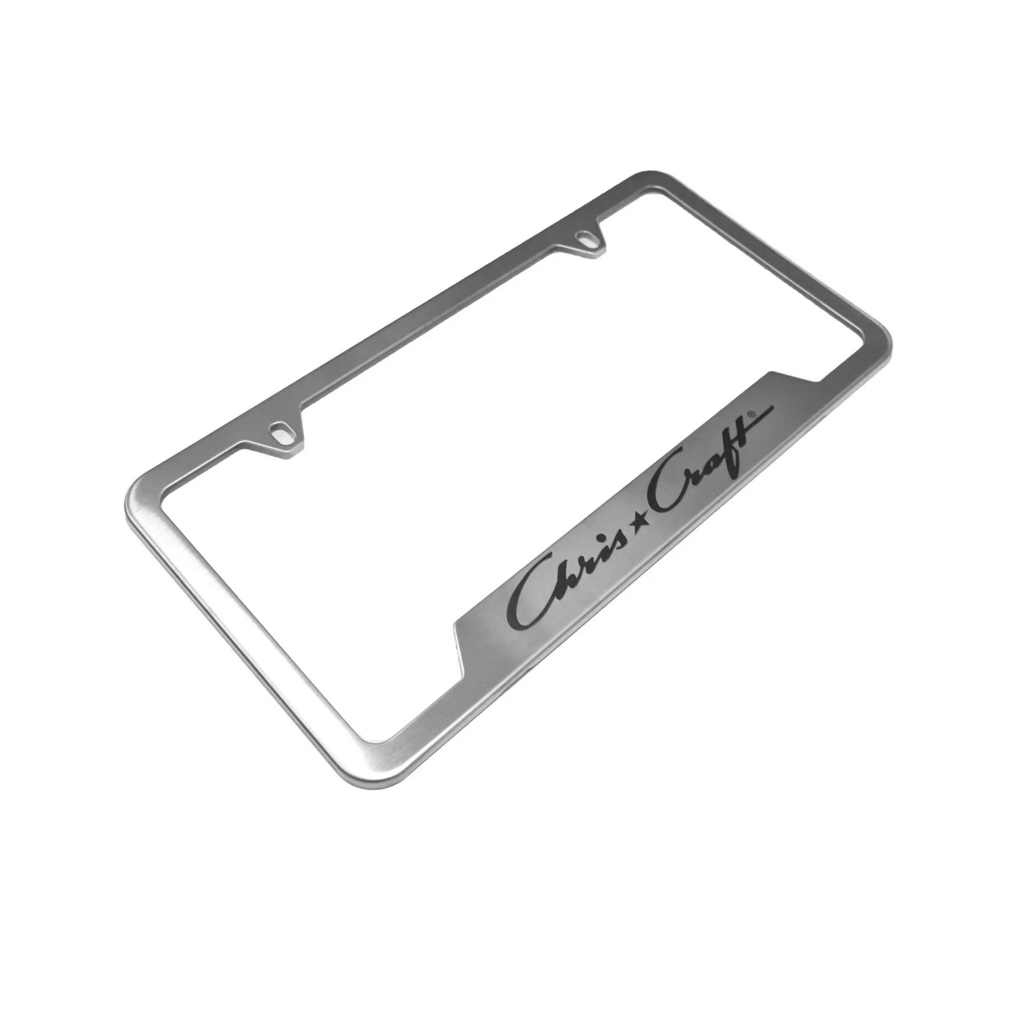 Chris-Craft® License Plate Frame - Brushed Stainless
