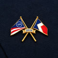 Custom America 250 Commemorative Crossed Flags Lapel Pin 2026