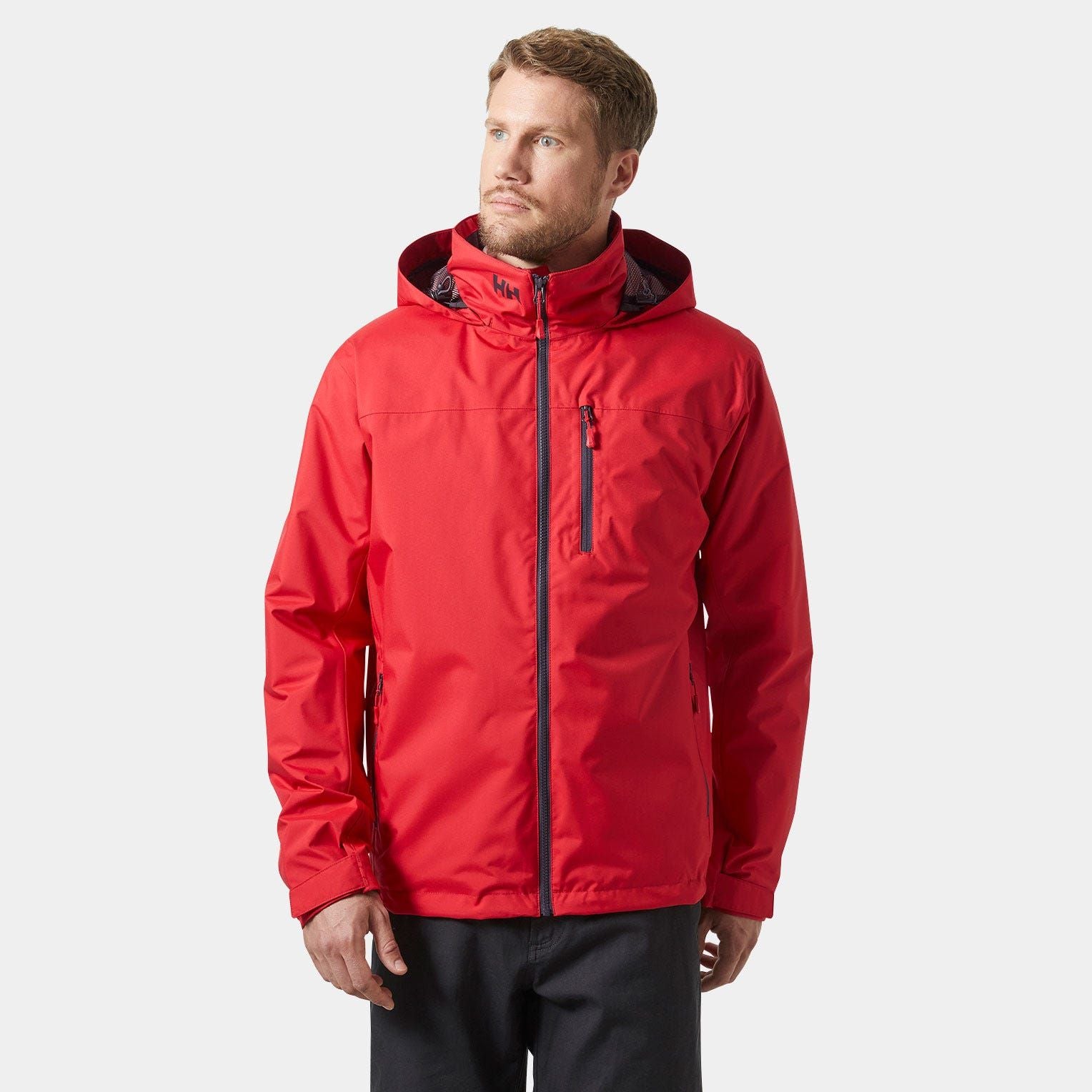 Helly Hansen Men's Crew 2.0 Hooded Midlayer Jacket - Red